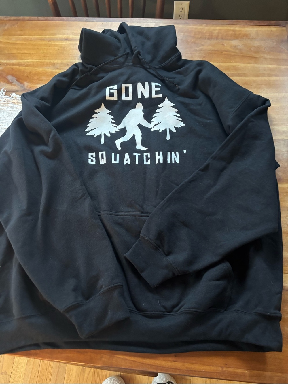 Gone Squatchin' Black Graphic Hoodie